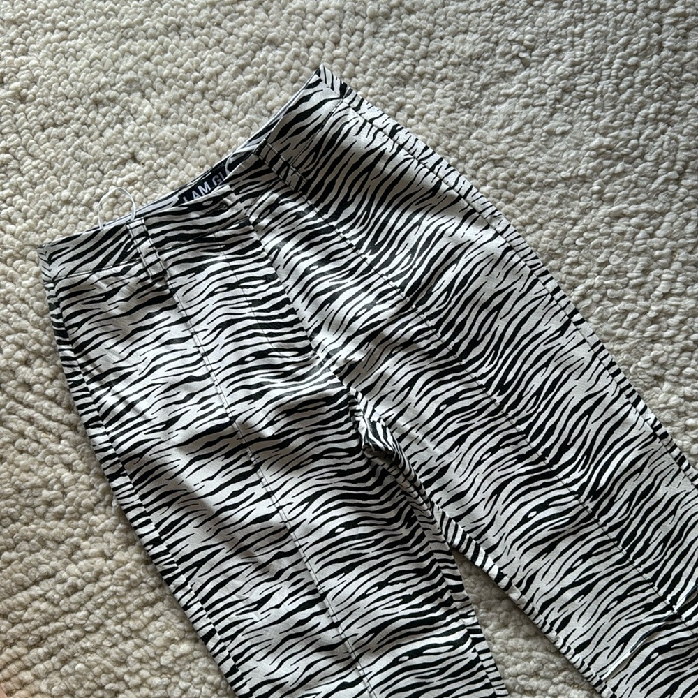 I AM GIA Zebra Leather Pants